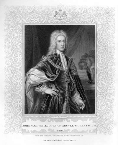 Retrato de John Campbell, Duque de Argyll y Greenwich de English School
